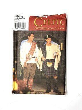 Simplicity Pattern 8913 Celtic Costume Mens XS – S- M  NWT